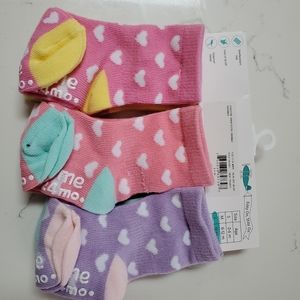 New infant boy girl non slip multicolor socks pack of 6 pairs toddler 12mo 24mo